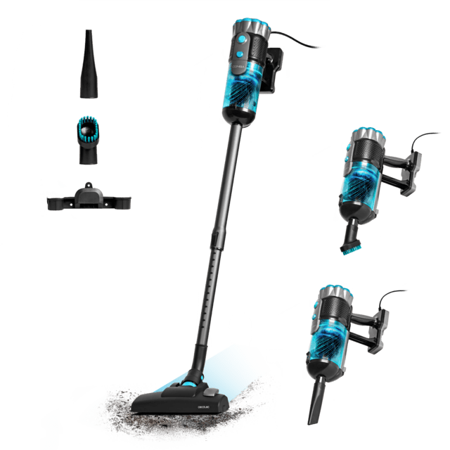Cecotec Conga Popstar 600 Ultra Aspirador escoba con cable. Potencia máxima de hasta 600 W y poder de succión de hasta 18 kPa. Depósito de 500 ml. Aspirador escoba con cable En oferta