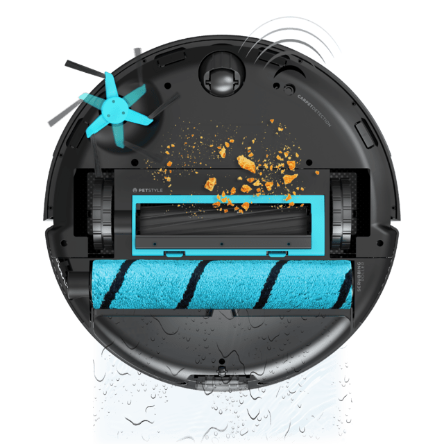 Cecotec Conga 14090 Dual Roller Home&Fill Robot aspirador y friegasuelos con base de autovaciado de polvo y agua sucia y rellenado de agua limpia. Navegación ultraprecisa con láser integrado. Fregado profesional con rodillo fr Outlet