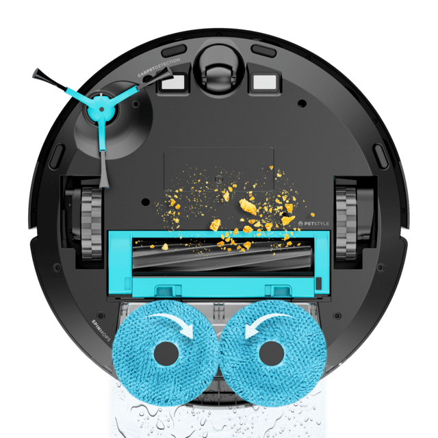 Cecotec Conga 10090 AI Spin Revolution Ultra Power Home LifestyleRobot aspirador con inteligencia artificial navegación láser y base de autovaciado. Inteligencia artificial evita objetos. 4 en 1: barre aspira friega y pasa las Rebajas