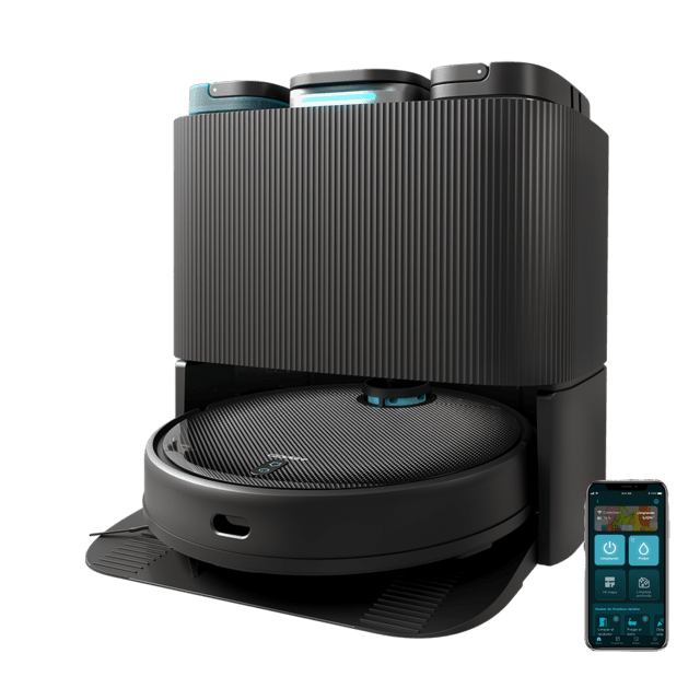 Cecotec Conga 11090 Spin Revolution Home&Wash Robot aspirador láser con base de autovaciado y friegasuelos autolimpieza y secado de fregonas. Navegación láser ultrasónica. Motor de succión 5000 Pa. Fregado desincrustante co Tienda
