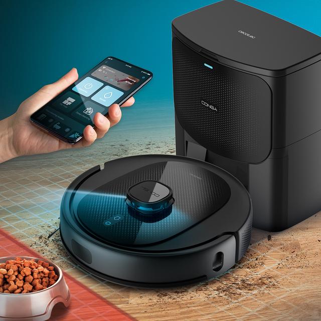Cecotec Conga 7490 Immortal Home Genesis Robot aspirador con navegación láser y base de autovaciado. 4 en 1: barre aspira friega y pasa la mopa. Potencia de succión de 2600 Pa. 120 minutos de autonomía. Cepillo central multi Envío gratis