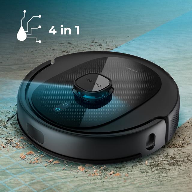 Cecotec Conga 7490 Immortal Home Genesis Robot aspirador con navegación láser y base de autovaciado. 4 en 1: barre aspira friega y pasa la mopa. Potencia de succión de 2600 Pa. 120 minutos de autonomía. Cepillo central multi Envío gratis