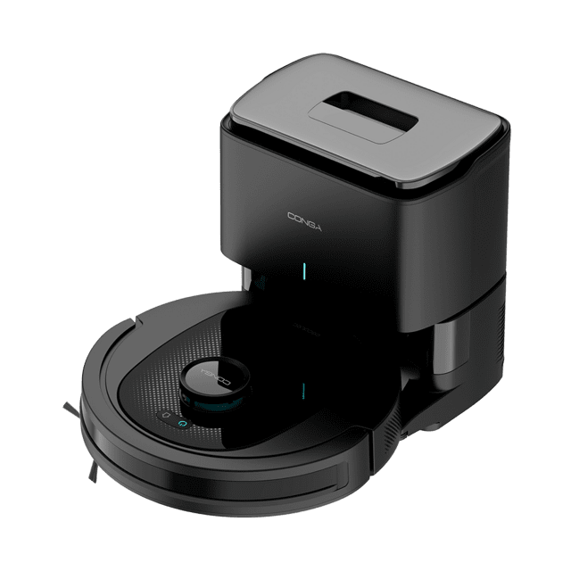 Cecotec Conga 7490 Ultimate Vac Station Robot aspirador con navegación láser y base de autovaciado. Limpieza 4 en 1: barre aspira friega y pasa la mopa. Potencia de succión de 2600 Pa. 120 minutos de autonomía. Cepillo centr Solo hoy