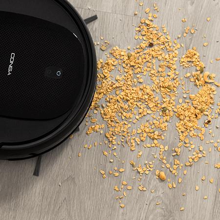 Cecotec Conga Perfect&Clean Connected Titanium. Robot Aspirador y Friegasuelos con Tecnología Gyro 2100 Pa Autonomía 160 min 3 Niveles Potencia y Fregado Cepillo Jalisco 10 Modos y APP Robot aspirador En oferta