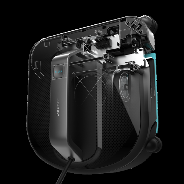 Cecotec Conga WinDroid 970 Robot Limpiacristales. iTech WinSquare Navegación Inteligente Mopa Vibratoria Diseño Cuadrado 5 Modos de Limpieza Sistema Seguridad Robot limpiacristales y azulejos Rebajas de fábrica
