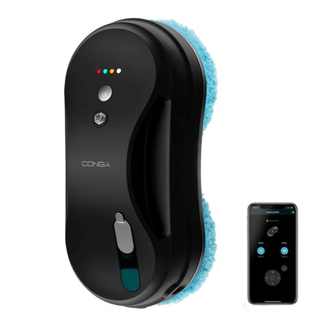 Cecotec Windroid 880 SprayWater Connected T Robot limpiacristales con función 3 en 1: pulveriza limpia y seca. Incluye APP para controlar el dispositivo y spray líquido. Cuenta con 4 programas para dirigir las funciones y reco