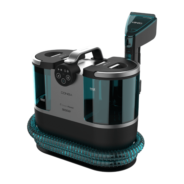 Cecotec Conga 7000 Carpet&Spot Clean Steam XXL Limpiatapicerías con 1700 W de potencia. Uso de vapor para desincrustar mejor la suciedad. Depósito de agua limpia de 1600 ml y de agua sucia de 950 ml. Radio de acción de 7 metr Rebajas online