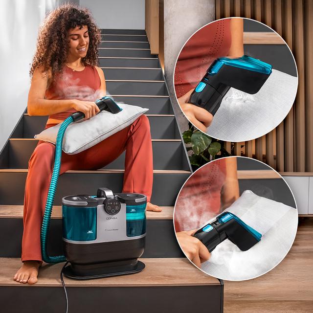 Cecotec Conga 7000 Carpet&Spot Clean Steam XXL Limpiatapicerías con 1700 W de potencia. Uso de vapor para desincrustar mejor la suciedad. Depósito de agua limpia de 1600 ml y de agua sucia de 950 ml. Radio de acción de 7 metr Rebajas online