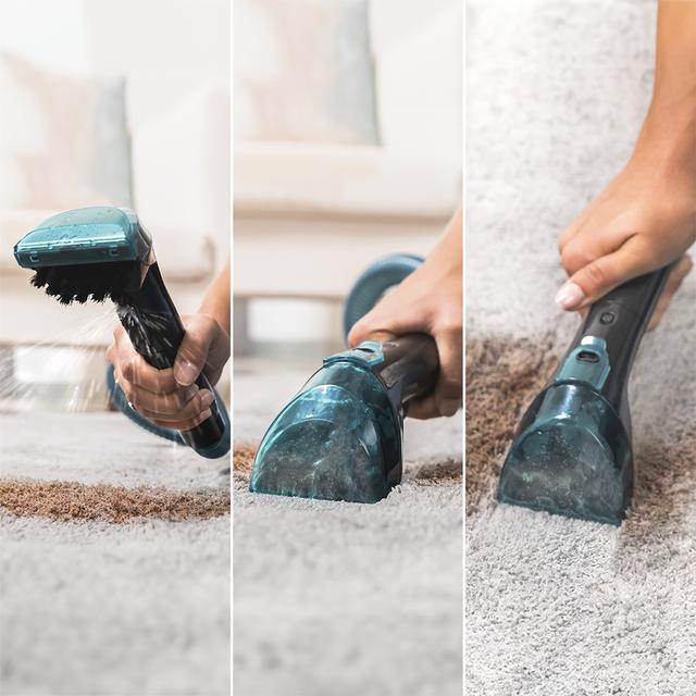 Cecotec Conga Carpet&Spot Clean Infinity Limpiatapicerías coon Potencia de 150 W. 2 baterías intercambiables. 60 minutos de autonomía. Pulverizador de agua y accesorio para ventanas. Limpiatapicerías Oferta especial