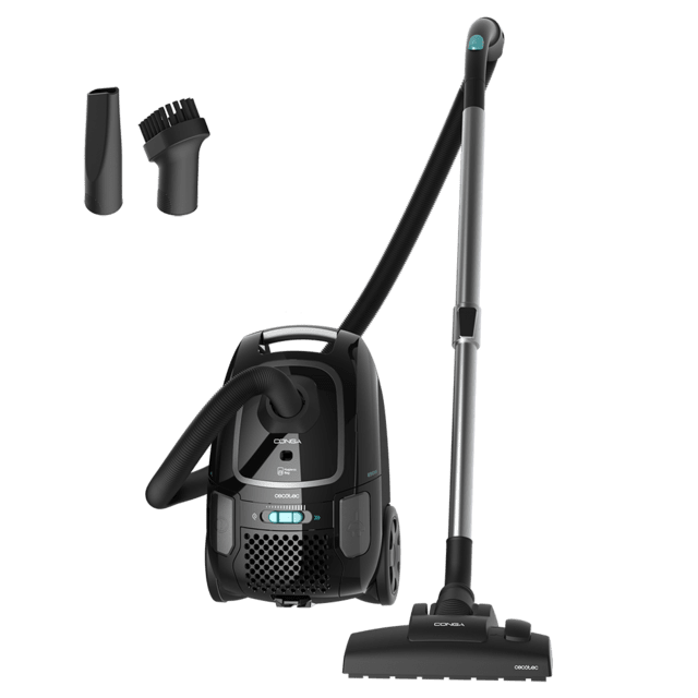 Cecotec Conga Powerbag 4000 XL Aspirador con bolsa y cable de 890 W de potencia. Con bolsa. Máxima capacidad del depósito de hasta 4 L con filtrado de alta eficiencia y tubo telescópico metálico. Incluye accesorios aptos par Tienda de fábrica