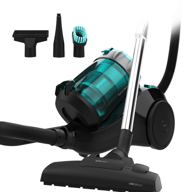Cecotec Conga Rockstar Multicyclonic Plus Aspirador de trineo de 800 W de potencia. Multiciclónico sin bolsa. Máxima capacidad del depósito de hasta 2 5 L con filtrado de alta eficiencia y tubo telescópico metálico. Incluye Ahorra y exporta