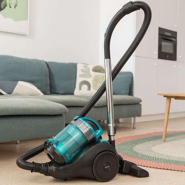 Cecotec Conga Rockstar Multicyclonic Plus Aspirador de trineo de 800 W de potencia. Multiciclónico sin bolsa. Máxima capacidad del depósito de hasta 2 5 L con filtrado de alta eficiencia y tubo telescópico metálico. Incluye Ahorra y exporta
