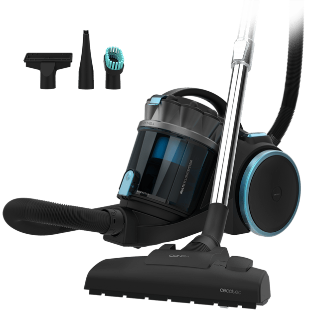 Cecotec Conga Rockstar Multicyclonic XXL Aspirador sin bolsa de trineo de 800 W. Multiciclónico sin bolsas. Máxima capacidad del depósito de hasta 4 L con filtrado de alta eficiencia y tubo telescópico metálico. Incluye 3 a En oferta