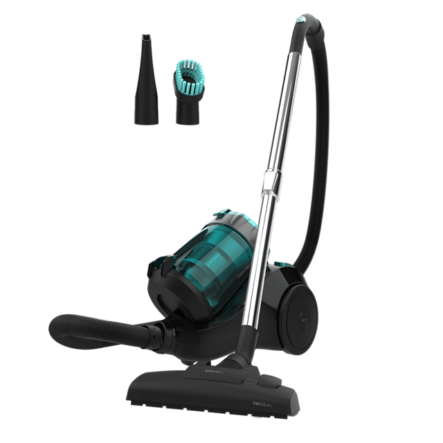 Cecotec Conga Rockstar Multicyclonic Aspirador de trineo de 800 W de potencia. Multiciclónico sin bolsa. Máxima capacidad del depósito de hasta 2 5 L con filtrado de alta eficiencia y tubo telescópico metálico. Incluye acce