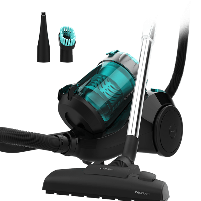 Cecotec Conga Rockstar Multicyclonic Aspirador de trineo de 800 W de potencia. Multiciclónico sin bolsa. Máxima capacidad del depósito de hasta 2 5 L con filtrado de alta eficiencia y tubo telescópico metálico. Incluye acce Oferta exclusiva