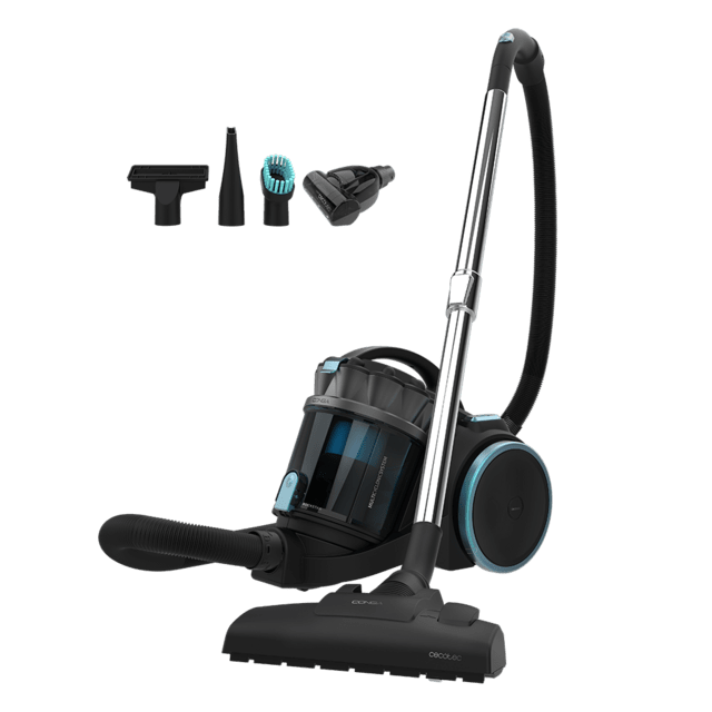 Cecotec Conga Rockstar Multicyclonic XXL Animal Aspirador de trineo de 800 W. Multiciclónico sin bolsas. Máxima capacidad del depósito de hasta 4 L con filtrado de alta eficiencia y tubo telescópico metálico. Incluye 3 acce