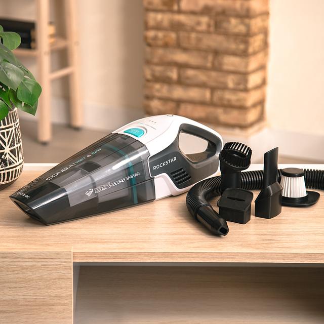 Cecotec Conga Rockstar Hand 8 4 V Aspirador de mano con batería de Ion-Litio 8 4 V*MAX. Tecnología ciclónica sin bolsas. Para sólidos y líquidos. Depósito de 500 ml. Apto para todas las superficies. Con base de carga. Incl Outlet