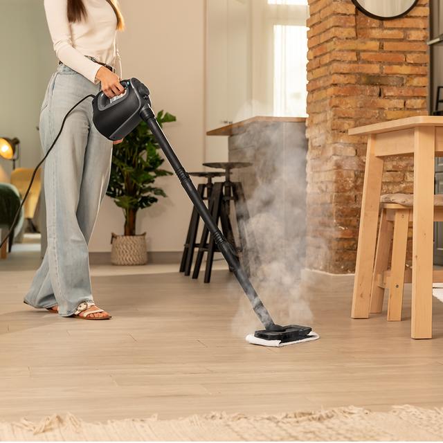 Cecotec Hydrosteam 1300 Rapid Max Vaporeta de mano con calentamiento rápido y potencia de 1350W. Limpia y desinfecta para acabados perfectos. Depósito de 550 ml. 3 bares de presión y 32 g/min de caudal de vapor. Bloqueo de va Tienda