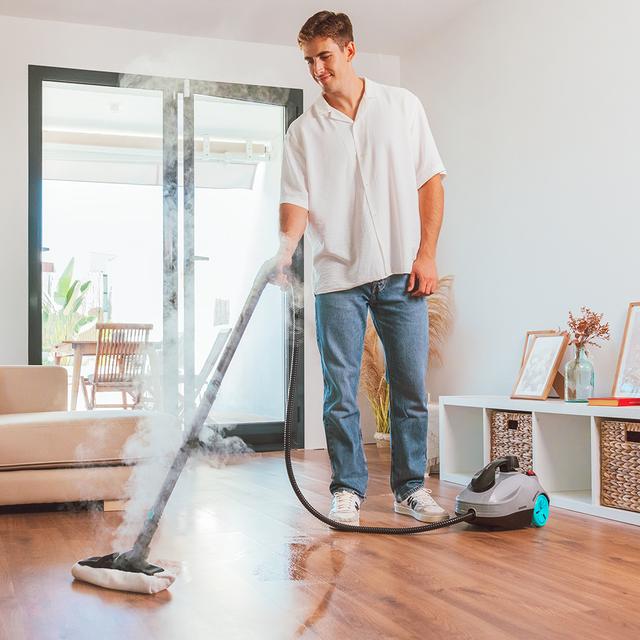 Cecotec HydroSteam 2000 EasyHome Max Vaporeta de trineo con potencia de 2000W. Limpia y desinfecta para acabados perfectos. Hasta 150 minutos de trabajo continuo ininterrumpido. Depósito XXL de 2l . 5 bares de presión. Kit de Liquidación