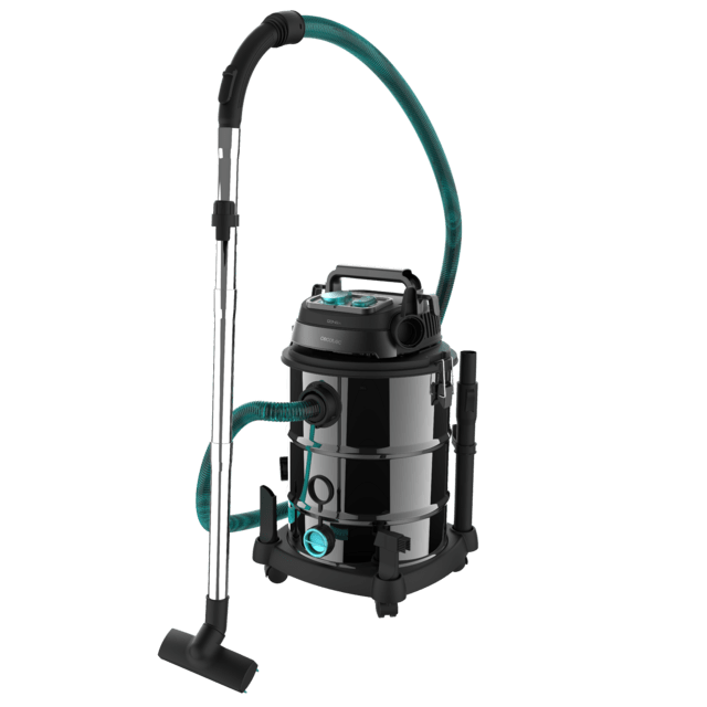 Cecotec Conga Rockstar Wet & Dry Steel Pro Tool Aspirador de sólidos y líquidos de metal que permite una mayor durabilidad y resistencia con capacidad de 30 L y 1600 W de potencia para acabados perfectos. Incluye enchufe para Promoción por tiempo limitado