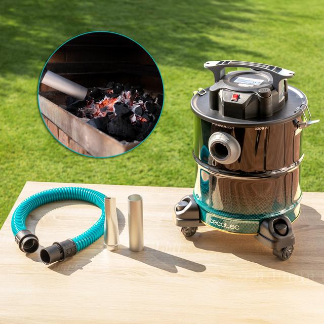 Cecotec Conga Ash 5000 Free Aspirador de cenizas y de pellets Conga Ash 5000 Free de 20L 1200 W de potencia y sencillo transporte gracias a sus ruedas y su asa de transporte Aspirador de cenizas Limitado a 3 días
