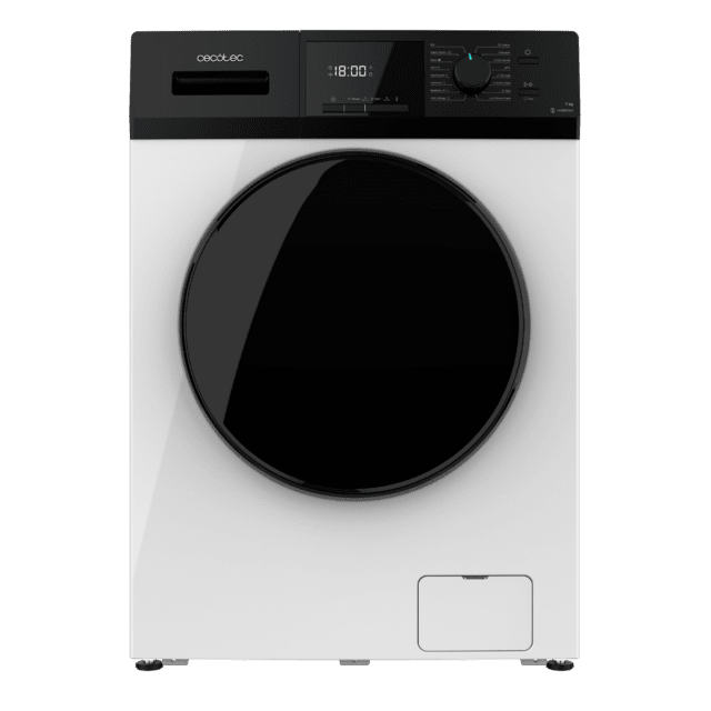 Cecotec Bolero Dresscode 7410 Inverter A Lavadora de carga frontal de 7 kg de capacidad y 1200 rpm Clase A-10% 16 programas Motor Inverter Plus SteamMax Drum Clean Allergy Care Diamond Care Delay Start Stop&Go programa ECO y Kid Ahorra y exporta