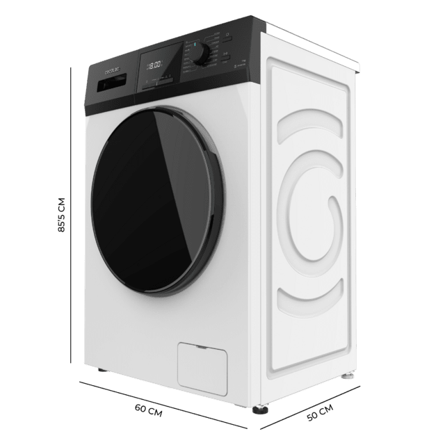 Cecotec Bolero Dresscode 7410 Inverter A Lavadora de carga frontal de 7 kg de capacidad y 1200 rpm Clase A-10% 16 programas Motor Inverter Plus SteamMax Drum Clean Allergy Care Diamond Care Delay Start Stop&Go programa ECO y Kid Ahorra y exporta