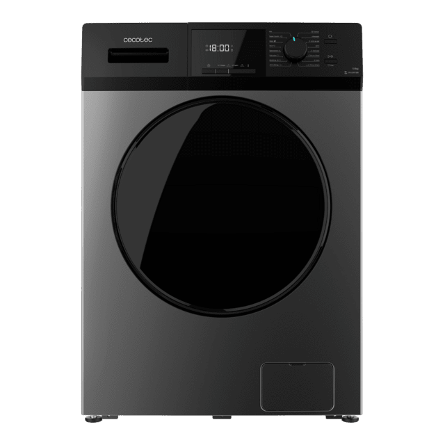 Cecotec Bolero DressCode 10410 Inverter Steel A Lavadora de carga frontal steel de 10 kg de capacidad y 1400 rpm Clase A-10% 16 programas Motor Inverter Plus SteamMax Drum Clean Allergy Care Diamond Care Delay Start Stop&Go prog Libre de impuestos