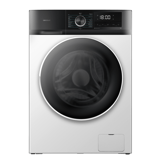 Cecotec Bolero DressCode 9500 Inverter A Lavadora de carga frontal de 9 Kg blanca 1400 rpm Motor Inverter Plus SteamMax Drum Clean Allergy Care Pearl Drum Delay Start Stop&Go display LED y acabados cromados programa ECO y KidLoc Descuentos del mes