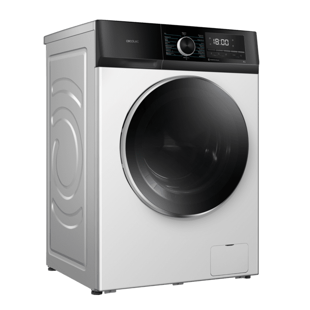 Cecotec Bolero DressCode 9500 Inverter A Lavadora de carga frontal de 9 Kg blanca 1400 rpm Motor Inverter Plus SteamMax Drum Clean Allergy Care Pearl Drum Delay Start Stop&Go display LED y acabados cromados programa ECO y KidLoc Descuentos del mes
