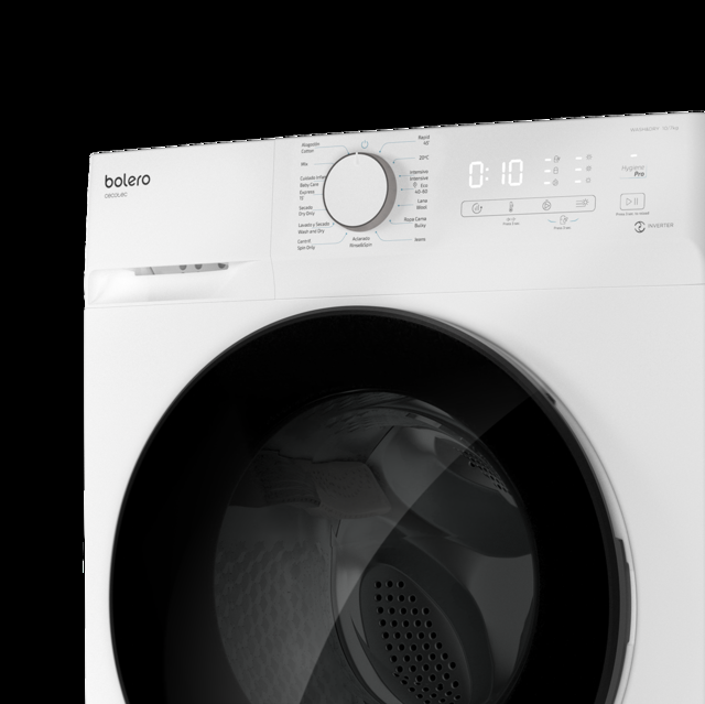 Cecotec Bolero Wash&Dry 10700 Inverter. Lavadora Secadora 10 Kg + 7 Kg de Secado Carga Frontal 1500 rpm 1900 W Motor Inverter Plus 15 Programas HygienePro DelayStart Lavadora y secadora Descuento por venta flash