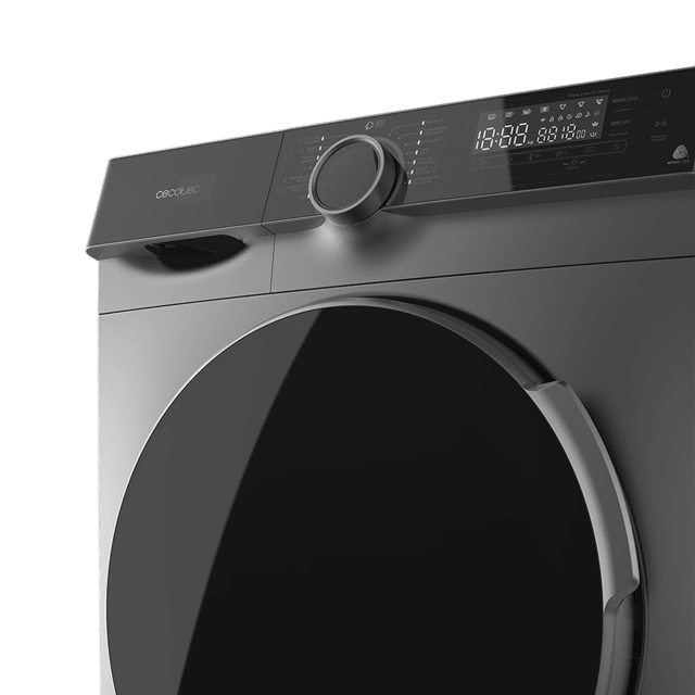 Cecotec Bolero DressCode 121000 Steel Lavadora con capacidad de 12 Kg 1400 rpm máximas regulables certificación WoolMark clase A Motor Inverter plus 14 programas Spa Care programa My Fav Comfort mode Soil Level Sterilizacion l Ofertas de temporada