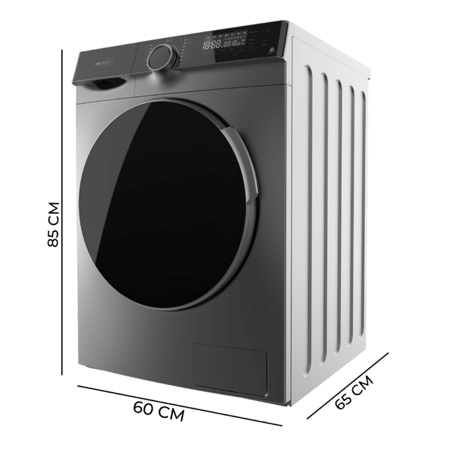 Cecotec Bolero DressCode 121000 Steel Lavadora con capacidad de 12 Kg 1400 rpm máximas regulables certificación WoolMark clase A Motor Inverter plus 14 programas Spa Care programa My Fav Comfort mode Soil Level Sterilizacion l Ofertas de temporada