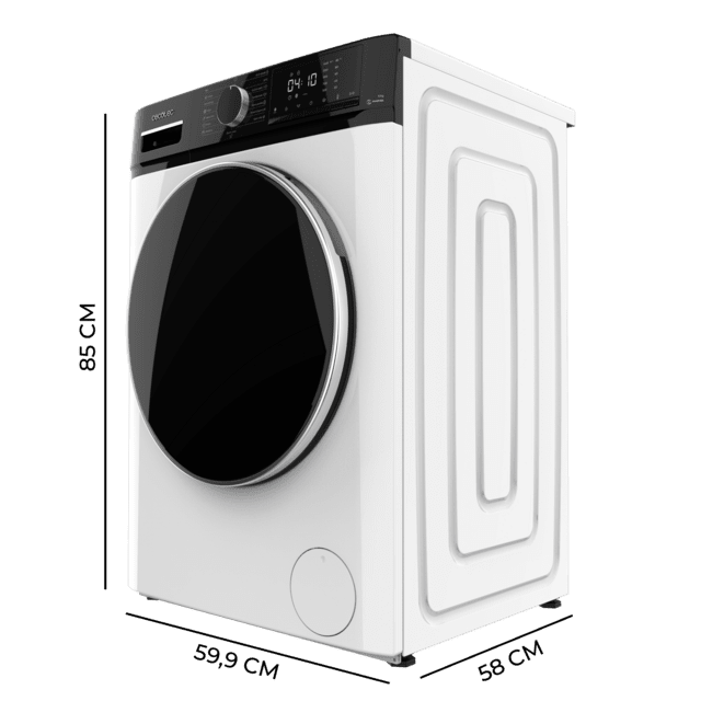 Cecotec Bolero DressCode 10610 Inverter A Lavadora de carga frontal blanca de 10 Kg de capacidad 1400 RPM Clase A Steam Max Motor inverter plus 15 programas OnSmart Fuzzy Logic Smooth Wash Stop&Go Goma antibacteriana y Drum Clea Precio ultrabajo