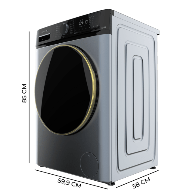 Cecotec Bolero DressCode 10610 Inverter Ice Blue A Lavadora de carga frontal ice blue de 10 Kg de capacidad 1400 RPM Clase A Steam Max Motor inverter plus 15 programas OnSmart Fuzzy Logic Smooth Wash Stop&Go Goma antibacteriana Devoluciones gratuitas