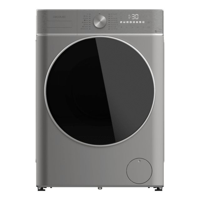 Cecotec Bolero DressCode 10800 Inverter Steel A Lavadora de carga frontal steel de 10 kg de capacidad y 1400 rpm 16 programas Clase A Motor Inverter Plus Steam Max lavado inteligente y detector de carga. Lavadora de carga fronta Outlet