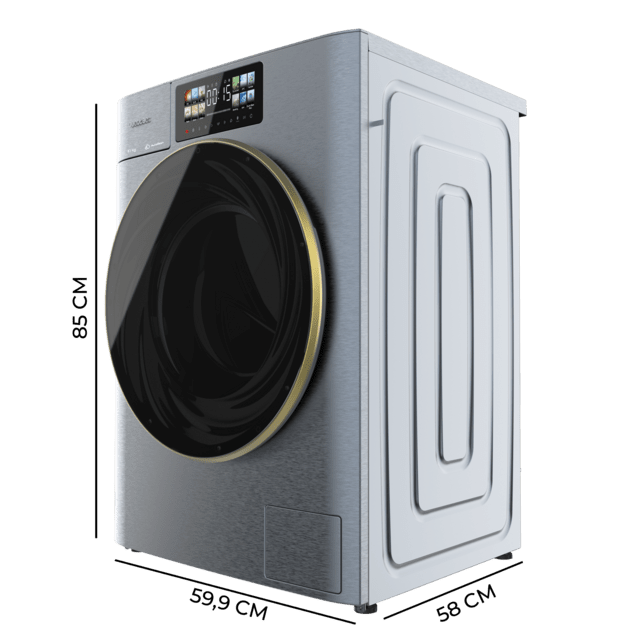 Cecotec Bolero DressCode 10950 Autodose Inverter 3D Ice Blue A Lavadora Autodosis de carga frontal ice blue de 10 kg de capacidad 1400 rpm y clase A con diseño Core Matrix Screen 9 2" y Core Body 13 programas Motor Inverter Plu Venta caliente