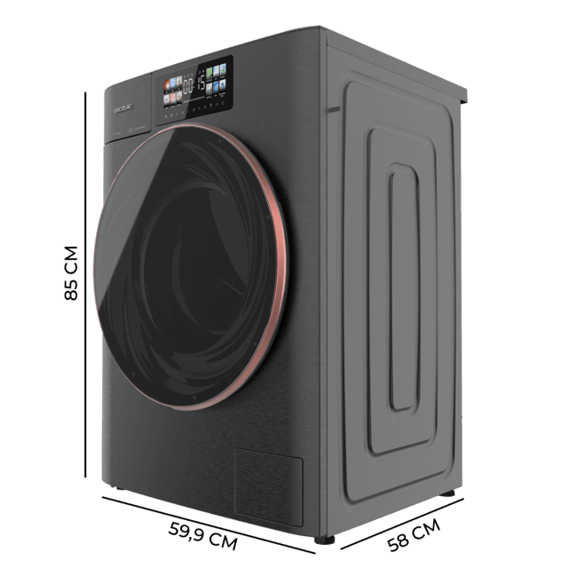 Cecotec Bolero DressCode 10950 Autodose Inverter 3D Steel A Lavadora Autodosis de carga frontal steel de 10 kg de capacidad 1400 rpm y clase A con diseño Core Matrix Screen 9 2" y Core Body 13 programas Motor Inverter Plus Stea En oferta