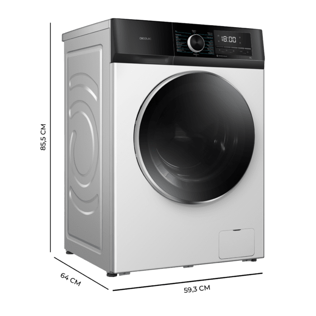 Cecotec Bolero DressCode 12500 Inverter Lavadora de 12 Kg blanca 1400 rpm motor inverter plus Steam Max y clase A. Lavadora de 12 Kg Los más vendidos