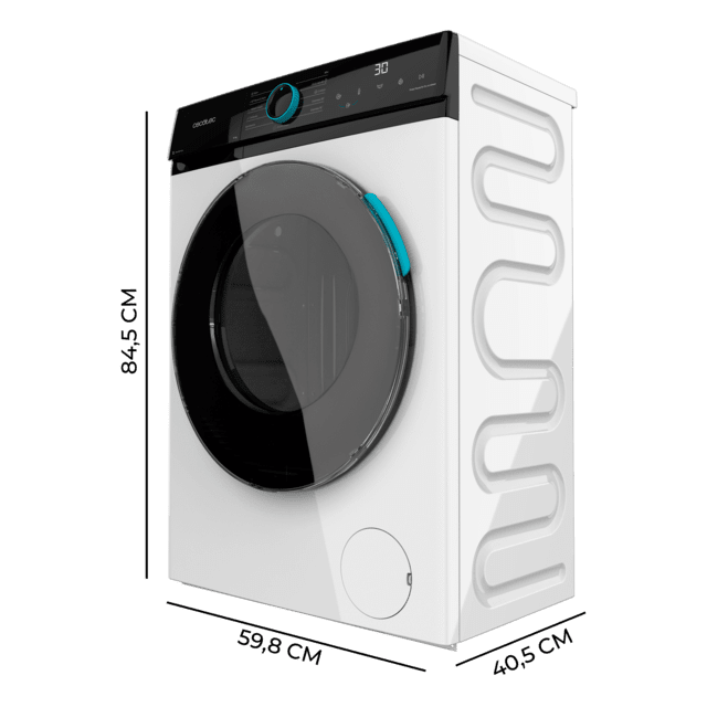 Cecotec Bolero DressCode 6160 Inverter Lavadora de 6 kg de capacidad y 1200 rpm 11 programas Clase A Motor Inverter Plus Steam Max Drum Clean Programa rápido 15' Delay Start KidLock y panel de control con display LED. Lavadora Liquidación