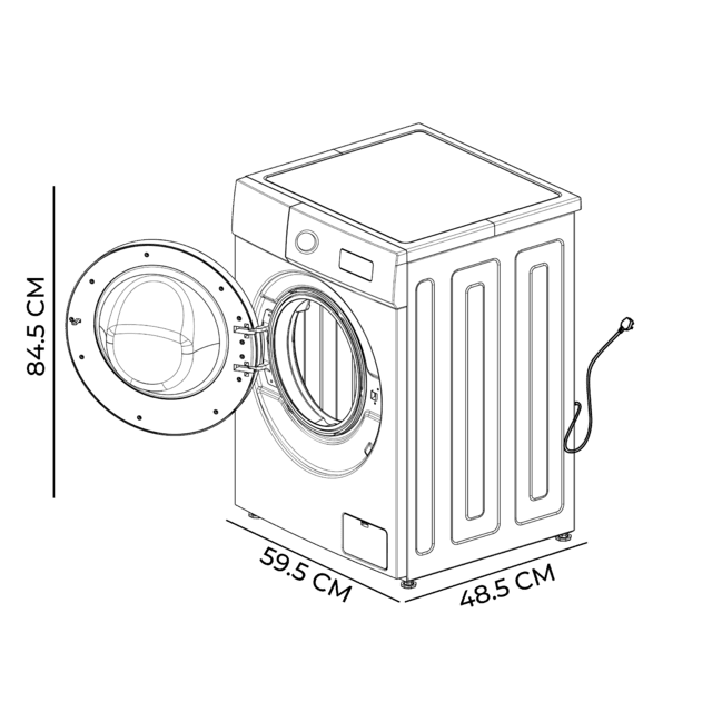 Cecotec Bolero DressCode 7150 Inverter Steel A Lavadora steel de 7 kg de capacidad y 1400 rpm 12 programas Clase A Motor Inverter Plus Steam Max Drum Clean Delay Start y Child Lock. Lavadora Rebajas top