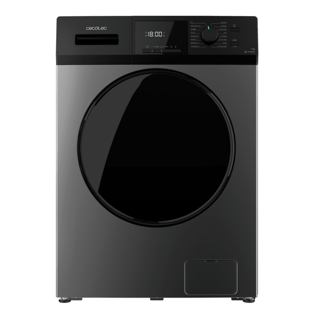 Cecotec Bolero DressCode 7410 Inverter Steel A Lavadora de carga frontal steel de 7 kg de capacidad y 1200 rpm Clase A-10% 16 programas Motor Inverter Plus SteamMax Drum Clean Allergy Care Diamond Care Delay Start Stop&Go progra Oferta especial