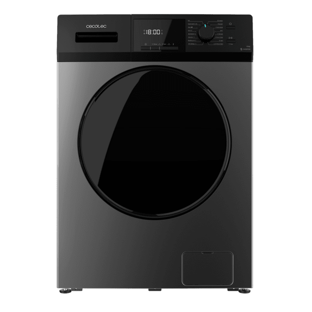 Cecotec Bolero DressCode 8410 Inverter Steel A Lavadora de carga frontal steel de 8 kg de capacidad y 1400 rpm Clase A-10% 16 programas Motor Inverter Plus SteamMax Drum Clean Allergy Care Diamond Care Delay Start Stop&Go progra Solo hoy