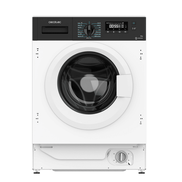 Cecotec Bolero DressCode 940 BI Inverter A Lavadora integrable de 9kg de capacidad y 1350 rpm 16 programas clase A Motor Inverter Plus SteamMax. Lavadora integrable de 9kg Ahorra y exporta