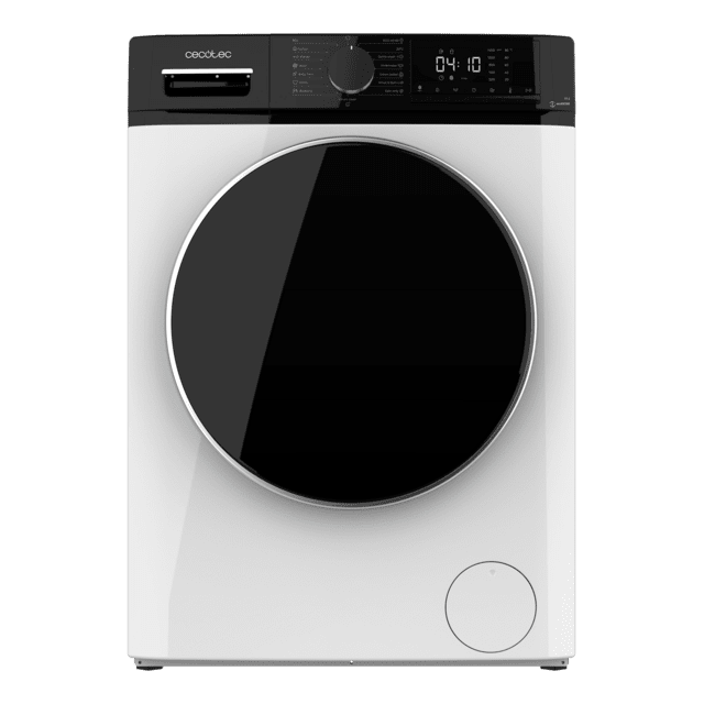 Cecotec Bolero DressCode 9610 Inverter A Lavadora de carga frontal blanca de 9 Kg de capacidad 1400 RPM Clase A Steam Max Motor inverter plus 15 programas OnSmart Fuzzy Logic Smooth Wash Stop&Go Goma antibacteriana y Drum Clean. Libre de impuestos
