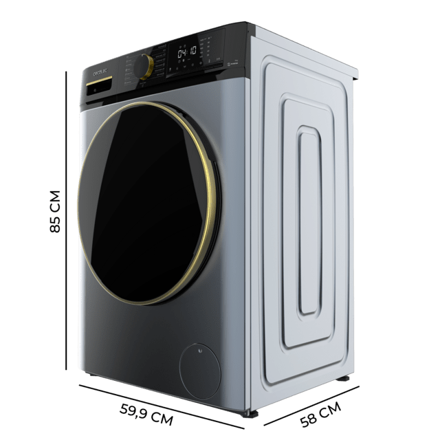 Cecotec Bolero DressCode 9610 Inverter Ice Blue A Lavadora de carga frontal ice blue de 9 Kg de capacidad 1400 RPM Clase A Steam Max Motor inverter plus 15 programas OnSmart Fuzzy Logic Smooth Wash Stop&Go Goma antibacteriana y Descuentos del mes