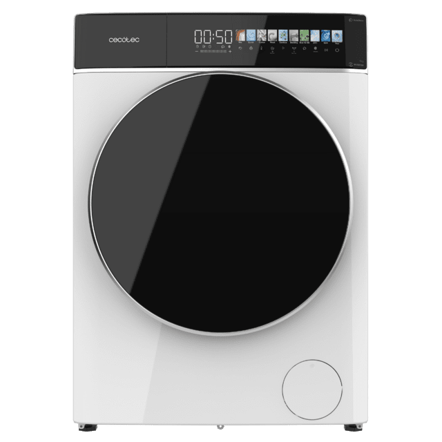 Cecotec Bolero DressCode 9900 Autodose Inverter FullColor A Lavadora Autodosis de carga frontal blanca de 9 kg de capacidad y 1400 rpm Pantalla FullColor 10 3" 11 programas Motor Inverter Plus SteamMax Clase A Sanitize OnSmart F Descuento por venta flash