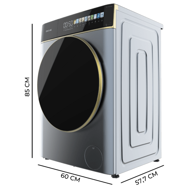 Cecotec Bolero DressCode 9900 Autodose Inverter FullColor Ice Blue A Lavadora Autodosis de carga frontal ice blue de 9 kg de capacidad y 1400 rpm Pantalla FullColor 10 3" 11 programas Motor Inverter Plus SteamMax Clase A Sanitiz Ofertas de temporada