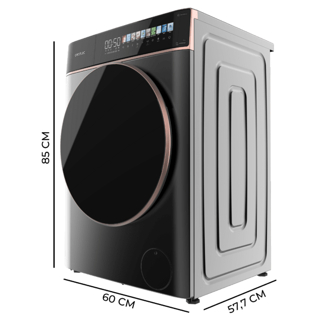 Cecotec Bolero DressCode 9900 Autodose Inverter FullColor Steel A Lavadora Autodosis de carga frontal steel de 9 kg de capacidad y 1400 rpm Pantalla FullColor 10 3" 11 programas Motor Inverter Plus SteamMax Clase A Sanitize OnSm Ofertas especiales