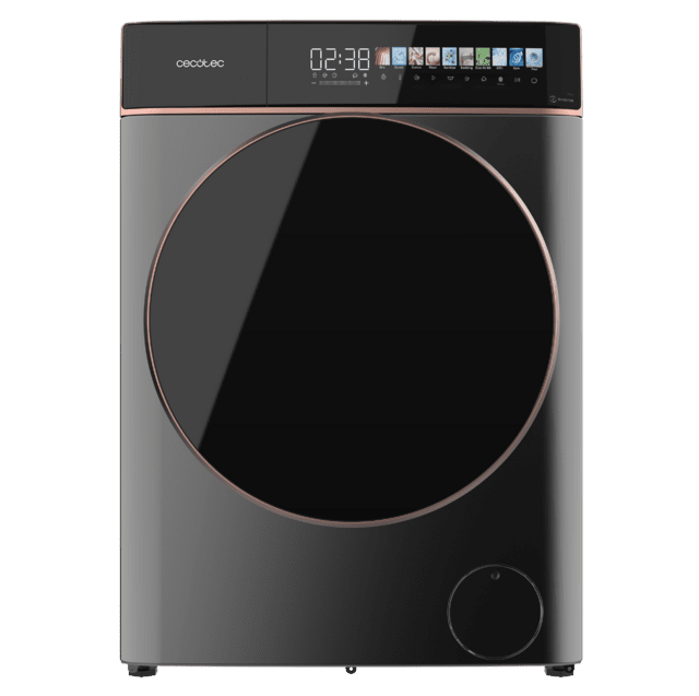 Cecotec Bolero DressCode 9900 Inverter FullColor Steel A Lavadora de carga frontal steel de 9 kg de capacidad y 1400 rpm Pantalla FullColor 10 3" 11 programas Motor Inverter Plus SteamMax Clase A Sanitize OnSmart Fuzzy Logic Smo Rebajas de fin de temporada